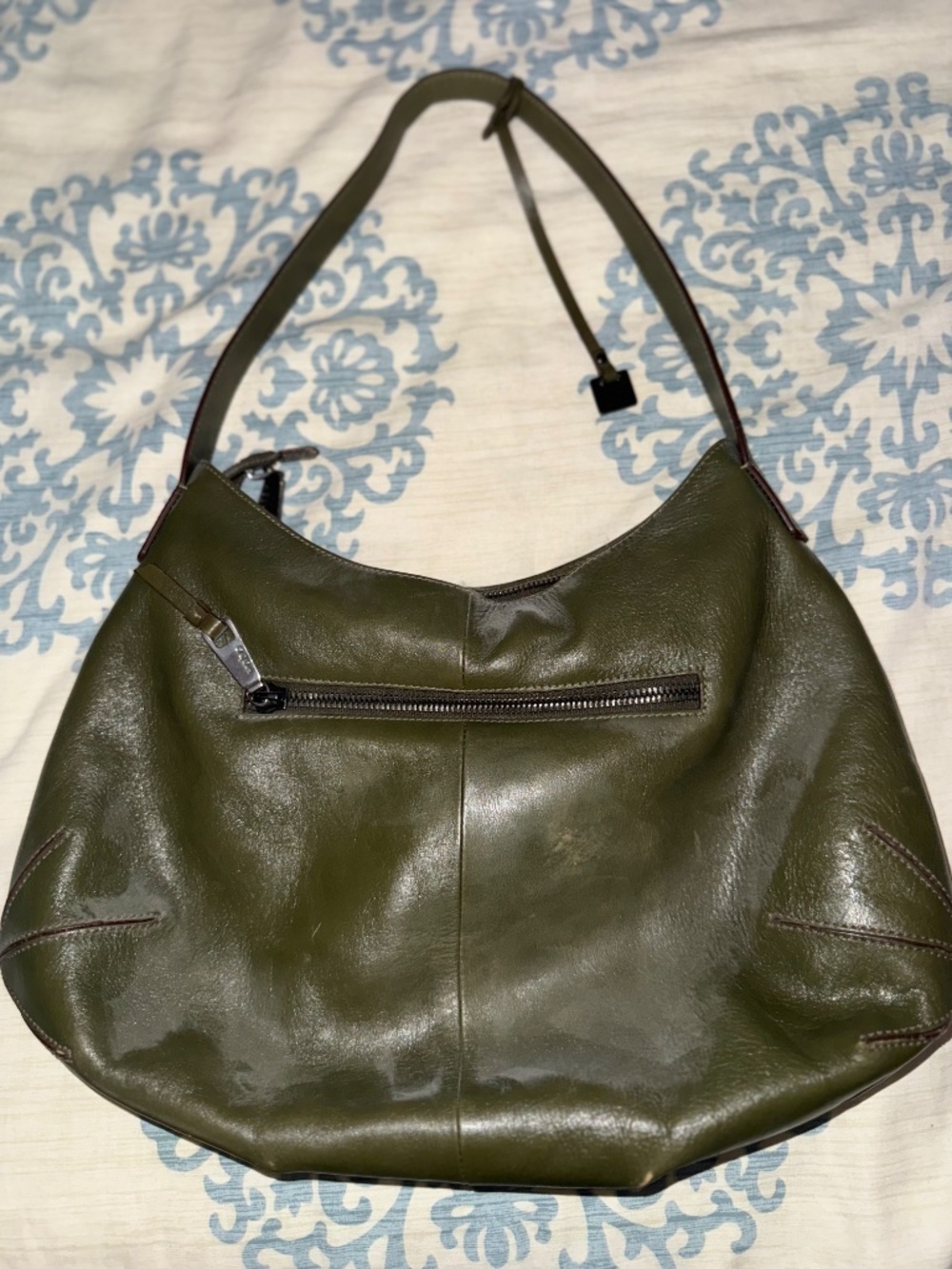 HOBO International Olive Green Leather Hobo Shoulder Bag - Picture 3 of 5